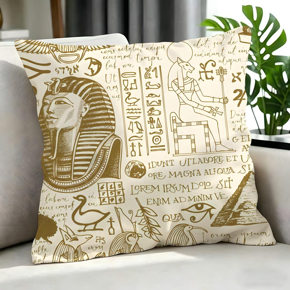 Art Eegyptian Patterned Cushion Cover Cushion Cover Set Pcs X X X Pillowcase Decorative Sofa Home Decor