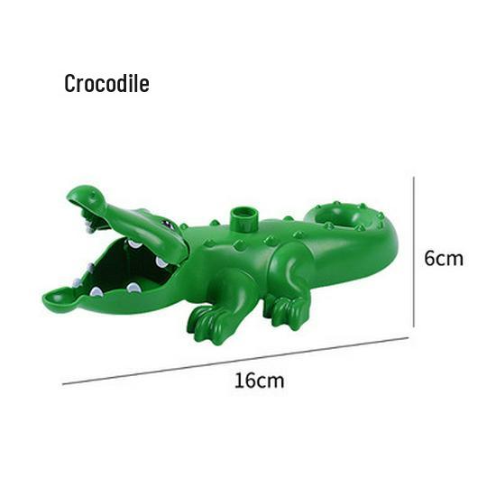 Gegele Lego-Compatible Building Blocks: Large Particles & Small Animal Accessories - Ocean, Zoo, Dinosaur Educational Toys
