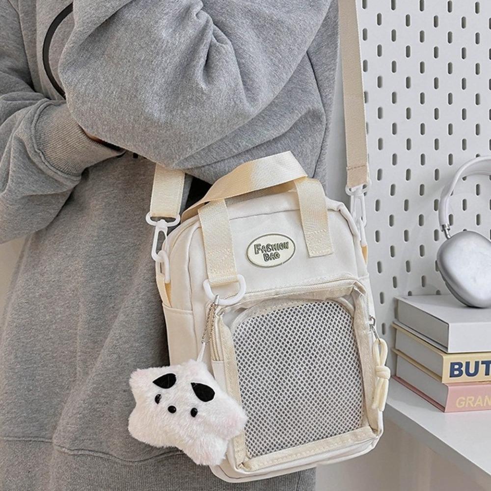 Small Back School Shoulder Bag Clear Pocket Kawaii Itabag Harajuku Crossbody Bag for Teenage Girls