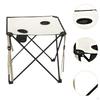Foldable Camping Table Picnic with 2 Cup Holders Ultralight Portable Outdoor for Garden