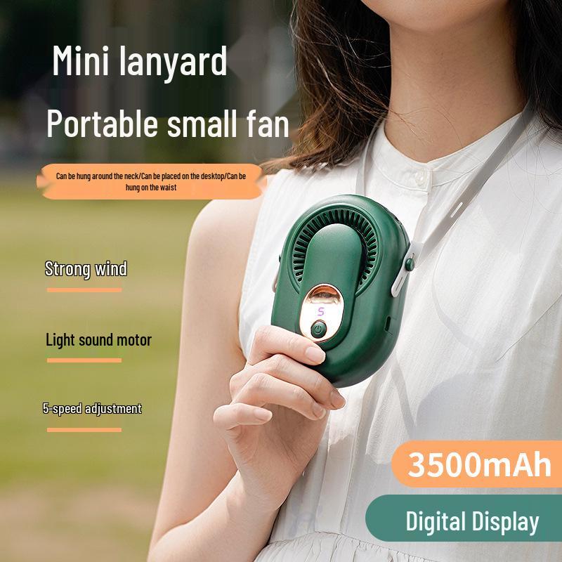 26-Year Bestseller: Portable Waist-Hanging, Desktop, Neck-Hanging, Clip, Backpack, Handheld Fan with Strong Wind Power Y10 Neck & Waist Fan - White