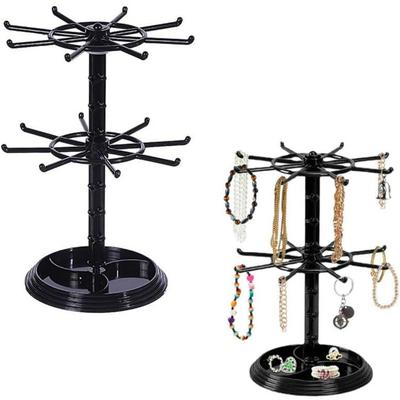 Rotating Jewelry Display Stand, Necklace Holder Rack Fashion Counter Jewelry Tree Stand, Keychain Display Earring Holder Ring Bracelets Organizer