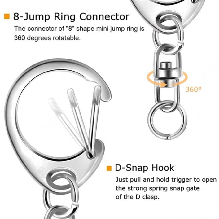 Zinc Alloy Metal Blank Keyring Keychain Split Ring Keyfob for Key Rings Women Me
