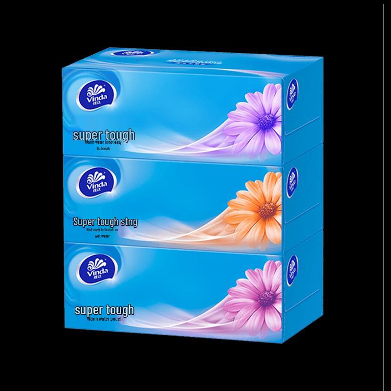 Vinda Ultra-Tough 3-Ply Box Facial Tissues (9-Pack)