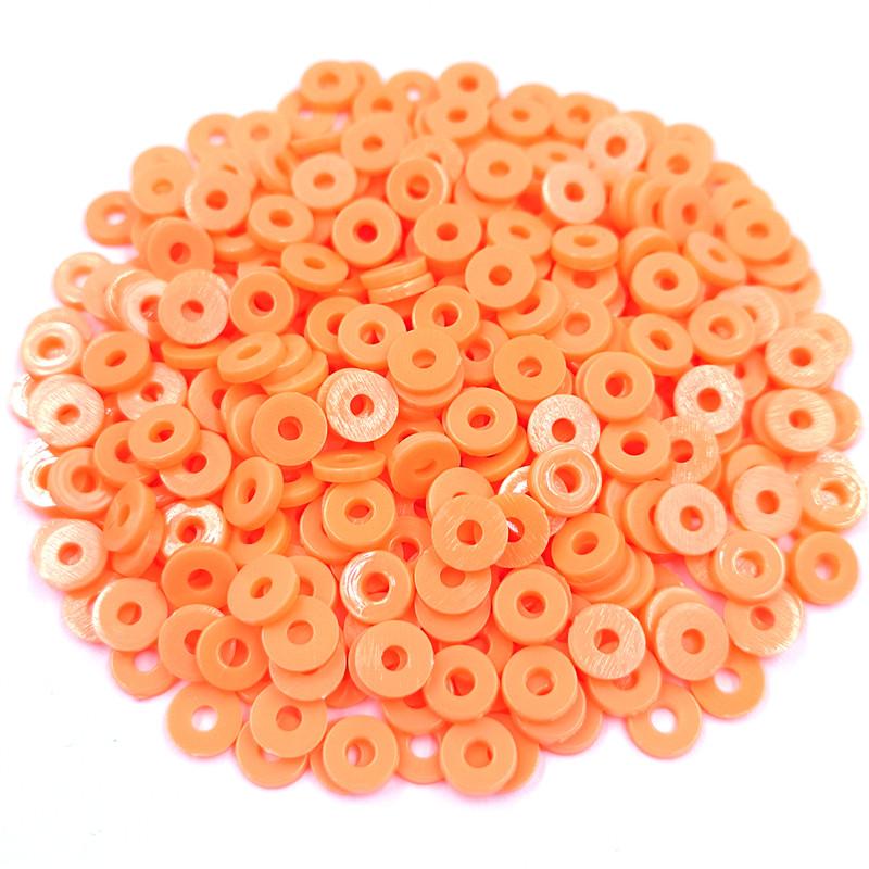 Exquisit For Jewelry Making 200pcs Bead Flat Round Disk Solid Color Boho Acrylic Bracelets Necklaces DIY Loose Spacer 6mm Handmade  Manual Accessories