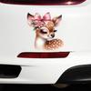 QT2405#15cm Cute Deer Sticker with Pink Bow - Holiday Decor, Durable Vinyl, Perfect for Motorcycles, Cars, Trucks, Laptops