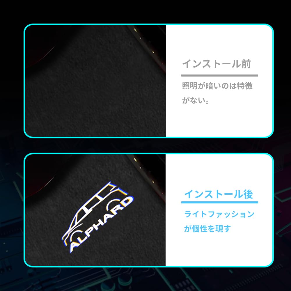 New Alphard 40 Series Courtesy Light, Door Welcome Light, Courtesy Lamp, LED Logo Projection,