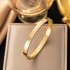 Trendy Shining Zircon Bracelets For Women Clover Print Love Pulseiras Stainless Steel Bangles Feminina Zircon Gift