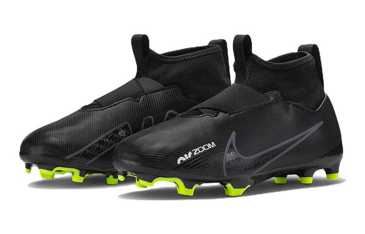 Nike Mercurial Superfly 9 Slip Resistant Cushioning Abrasion Resistant Mid top Kids' Soccer Shoes Black DJ5623-001