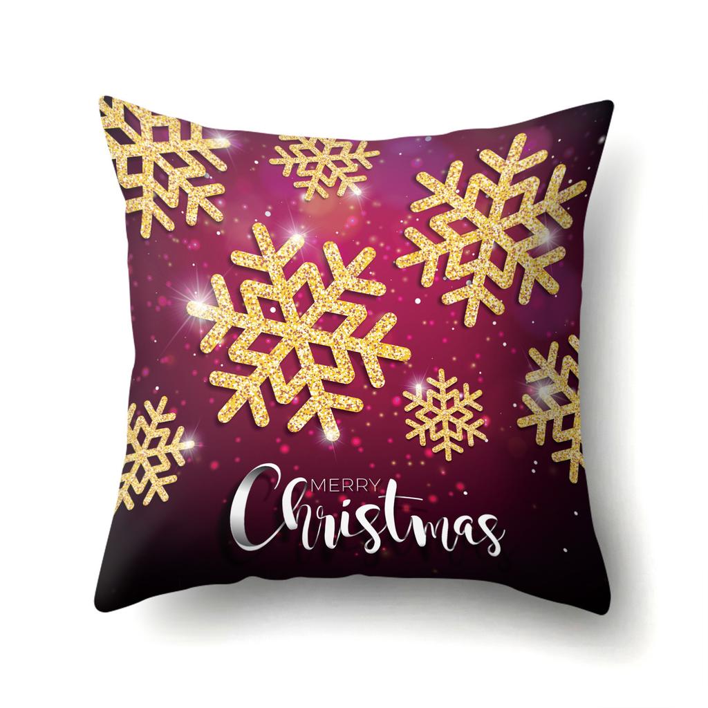 Christmas-Themed Patterns Throw Pillow Cover With Short Plush Print For Living Room Sofa Decoration Cushion Cover Pillow Covers