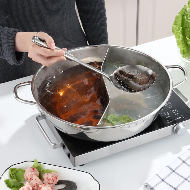 ZISIZ 40cm Stainless Steel Mandarin Duck Hot Pot