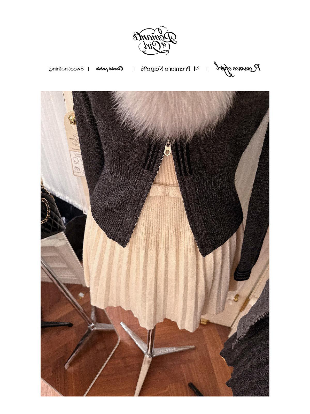 

RomanceOFGIRL Autumn/Winter Bow Lace High-Waisted Skirt Knit Pants Collection Medium