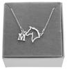 Silver Necklace Horse Head Horse Pony Letter Letter Box Silver 925