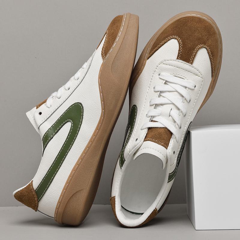 Fashion Genuine Leather Men's Asual Leather Shoes Versatile Tenis Masculino Soft Male Sports Skateboard Footwear Daily Travel Sneakers