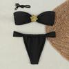 Metal Flower Split Swimsuit Women's Sexy Bikini Hot Beach