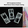 3pcs Rectangle Stencils Drafting Tools Dot Grid Design Stencil Ruler Set Simple Stencil Ruler