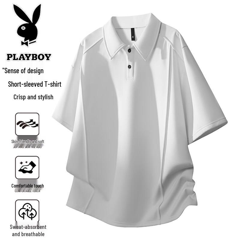 PLAYBOY Men s Short Sleeve Polo T-Shirt 8XL