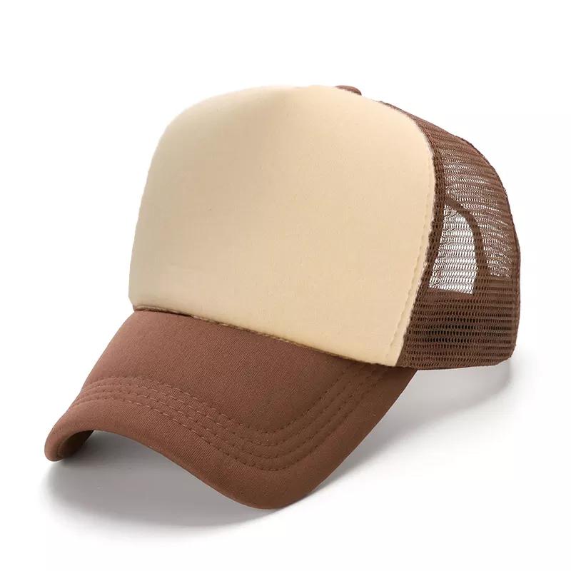 OEM 5 Panel Sport Cap Gorras Foam Mesh Trucker Hat Custom Logo Design Pattern 3D Embroidery Sublimation Print Promotional Hat