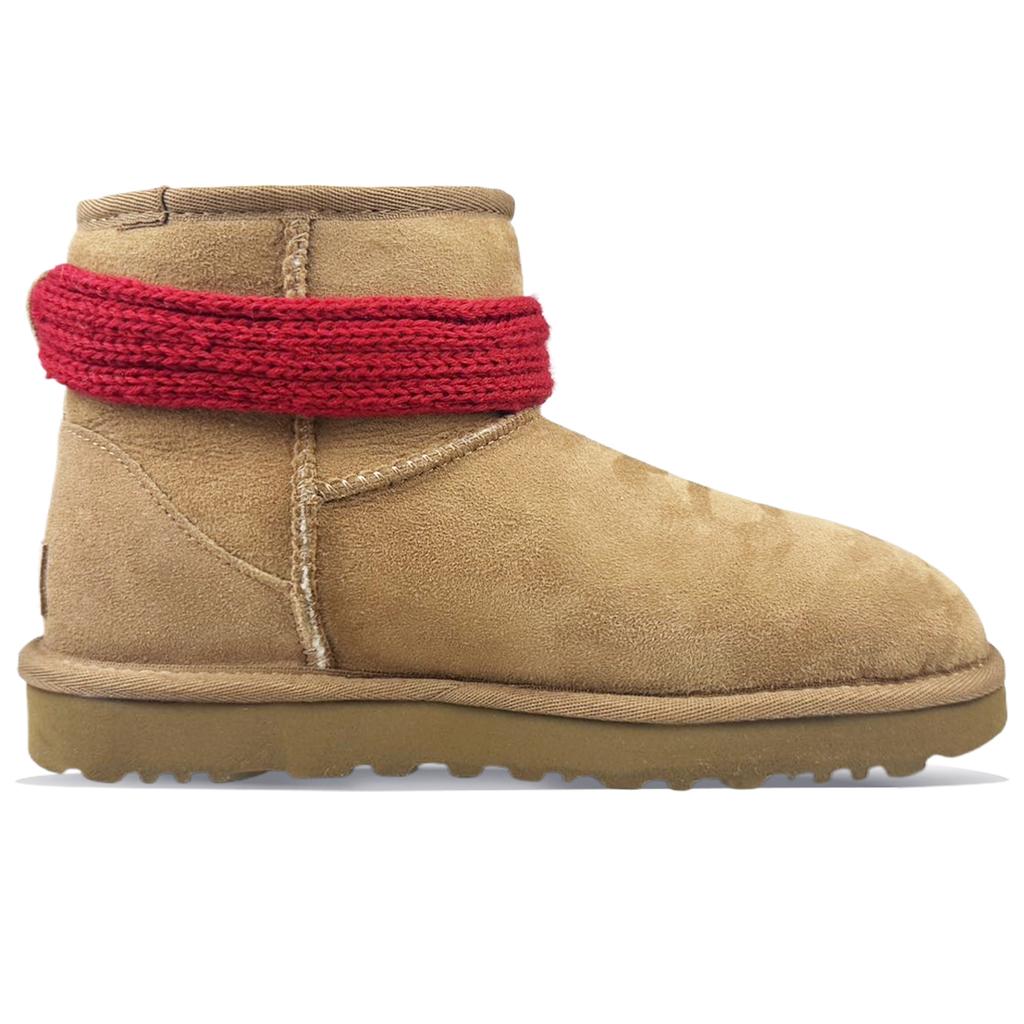 UGG CLASSIC MINI Sheepskin Thermal Abrasion Resistant Short Snow Boots Women's Light Brown 1016222-CHE(Team40-)