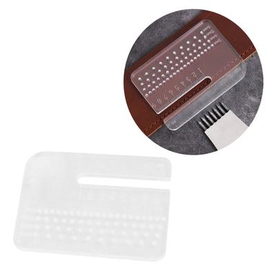 2 Pieces Leather Stitching Punch Aid Plate, Acrylic Punch Aid Plate for Pulling Up Pricking Leather Work Tools