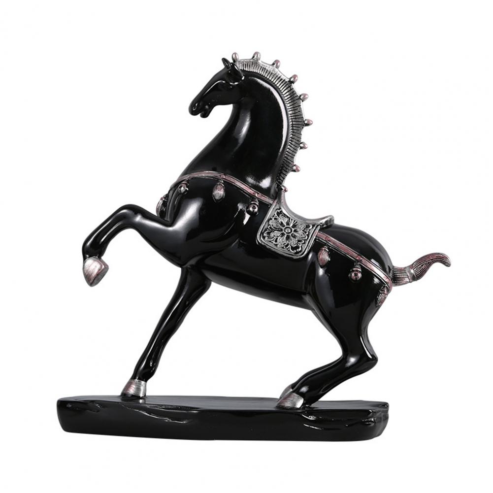 Success Horse Ornament Artistic Good Luck Horse Figurine Resin Modern Horse Statue for Home TV Stand Desk Wine Cabinet Decor