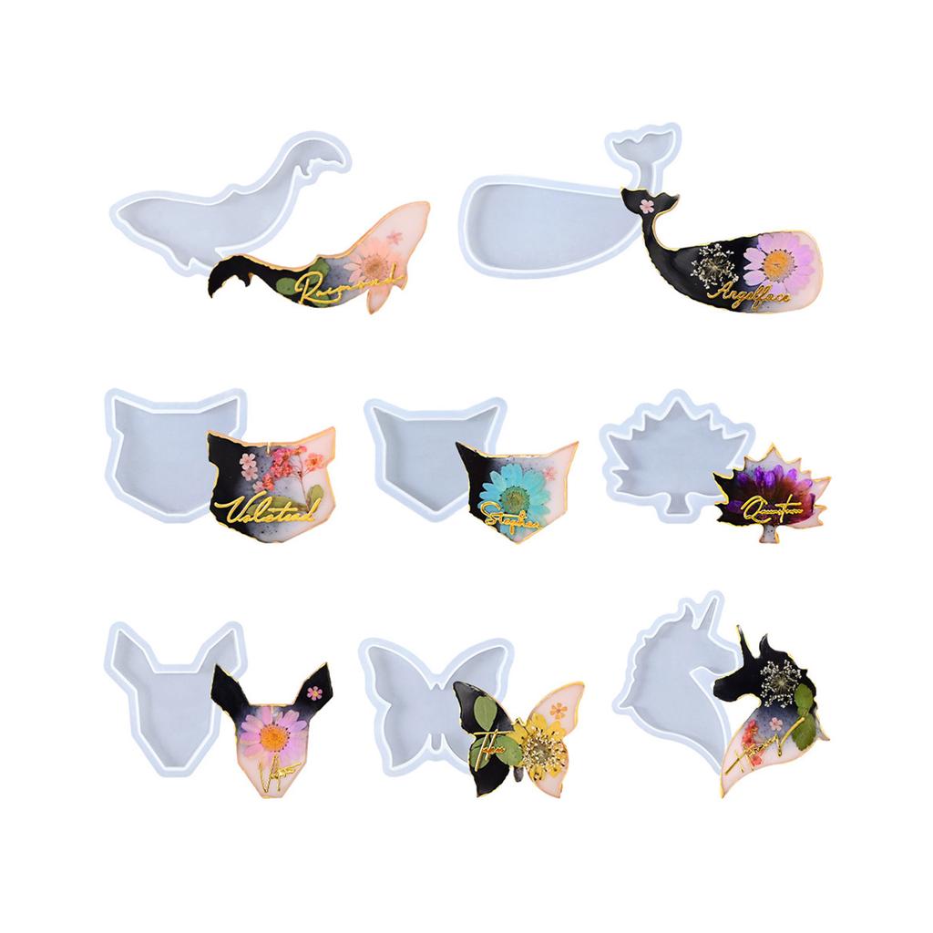 Reusable Animal Shape Silicone Crafting Mold For DIY Jewelry Pendant Keyring Badge Pin Crafts And Baking Projects