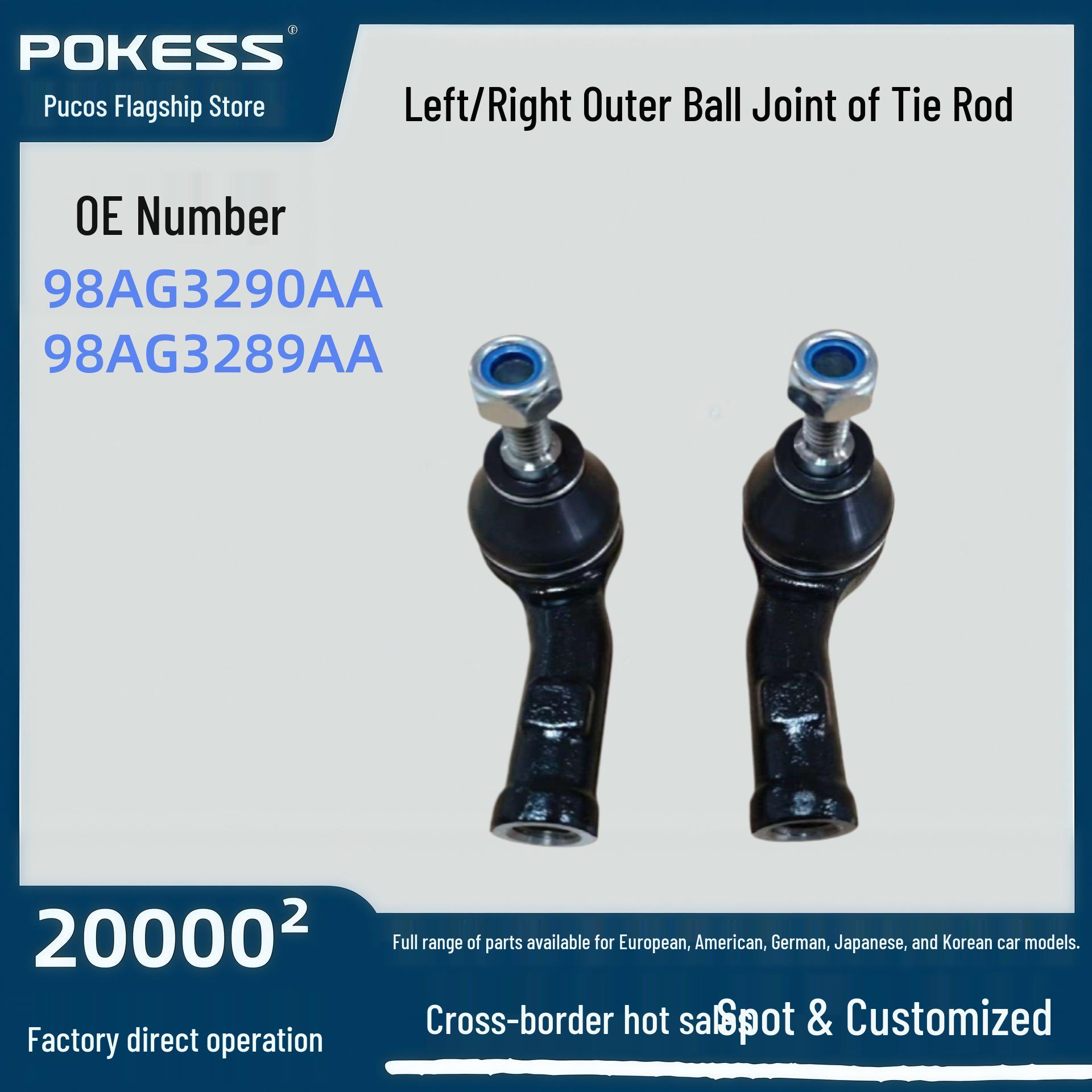 Ford Focus Tie Rod End Outer Ball Joint 98-04 Left/Right 98AG3290AA Outer Ball Joint Left