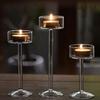 Votive Candle Holder Glass Clear Tealight Candle Stand Elegant Long Stem Candlestick Table Centerpiece Wedding Decors