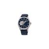 ORIENT Watch Orient Star Mechanical Automatic (with Manual Winding) Overseas Model Semi-Skeleton Navy Leather Strap RE-AT0006L Men's Domestic