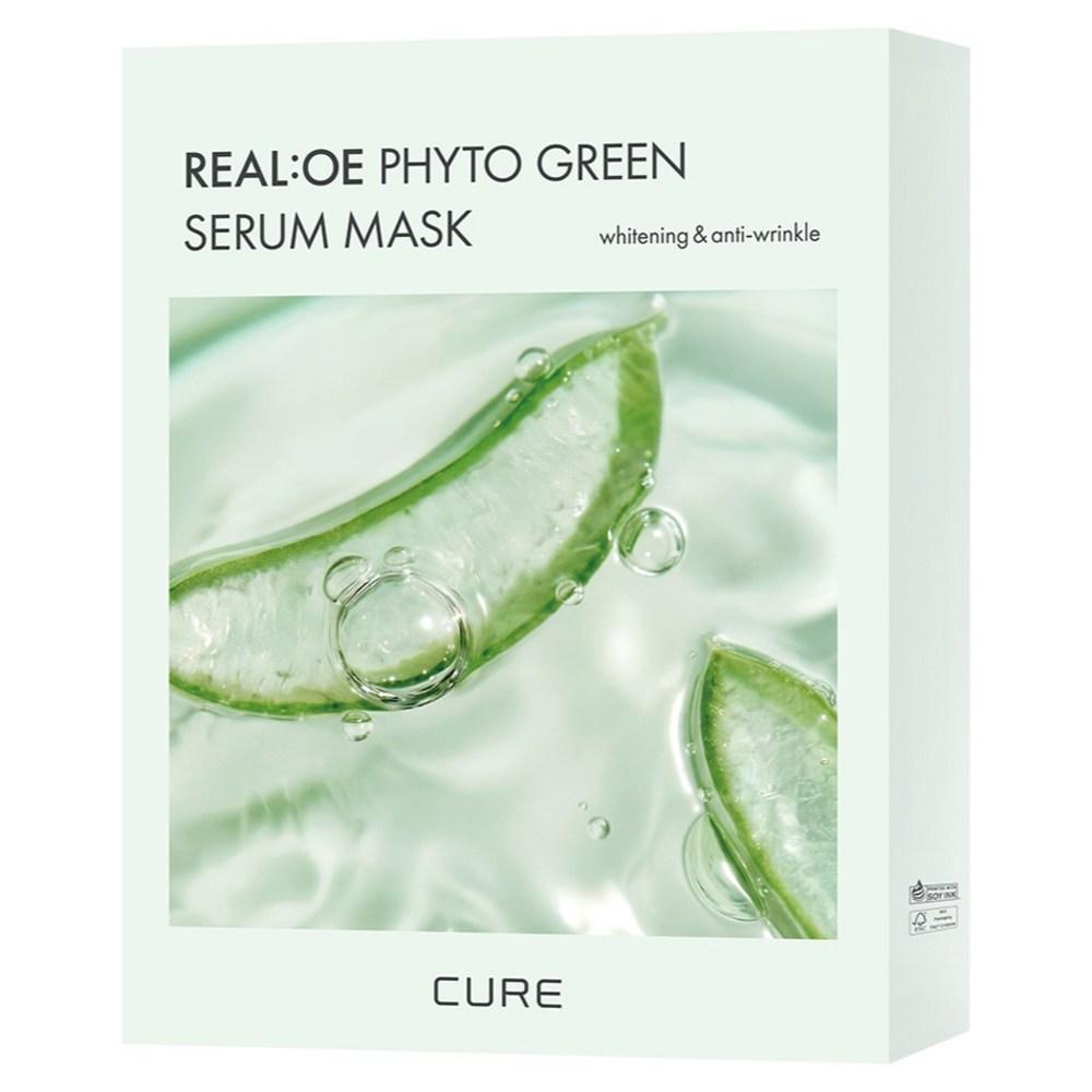 Ким Чон Мун Алоэ La Sense Loe Cure Realoe Phyto Green Ampoule Mask 300 мл, 10 шт., 1 шт.