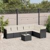VidaXL Garden Lounge Set 8 Pcs with Cushions Black Braided Resin 3217746