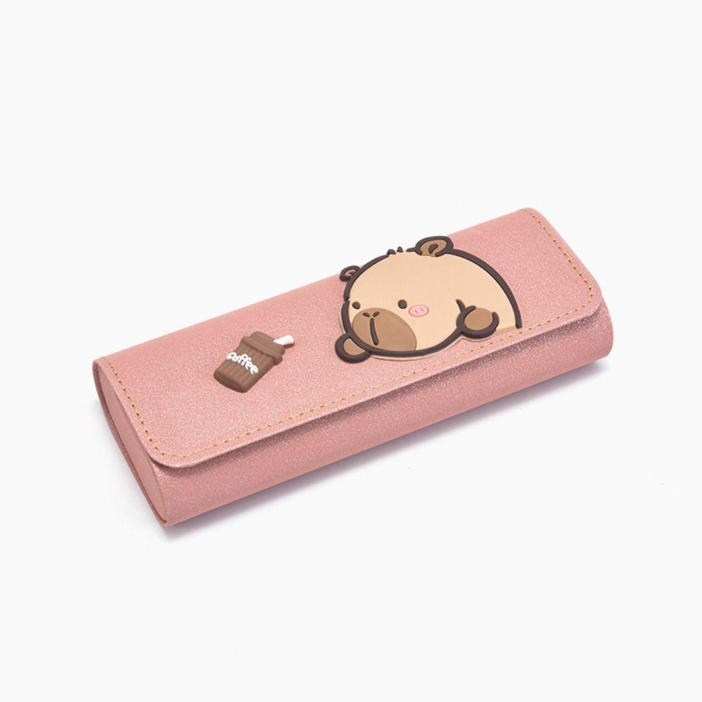 Printed Printing Glasses Case PU Leather Eyeglasses Holder Retro Capibara PU Glasses Box  Outdoor
