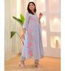 Indian Women Anarkali Salwar Kameez Party Wear Cotton Top Tunic Kurti Pant Dupatta Set