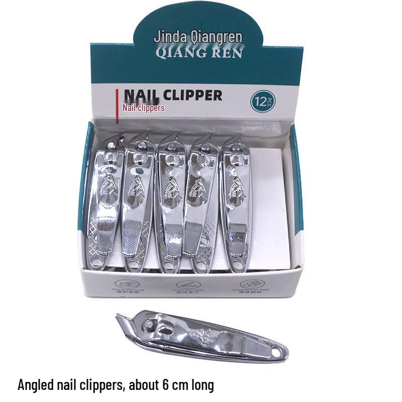 Large Stainless Steel Angled Nail Clippers Set with File - Jinda Rime