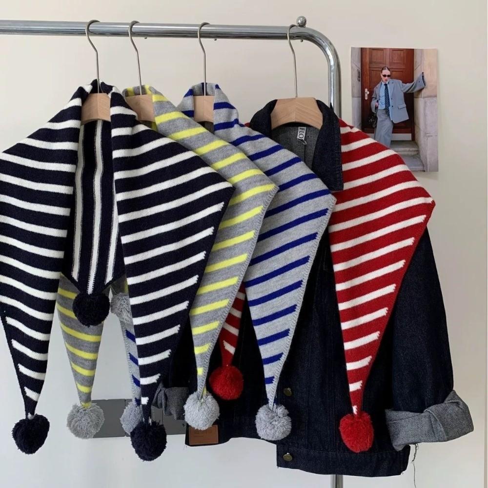 Windproof Knitted Triangular Scarf Soft Headscarf New Shawl  Gift