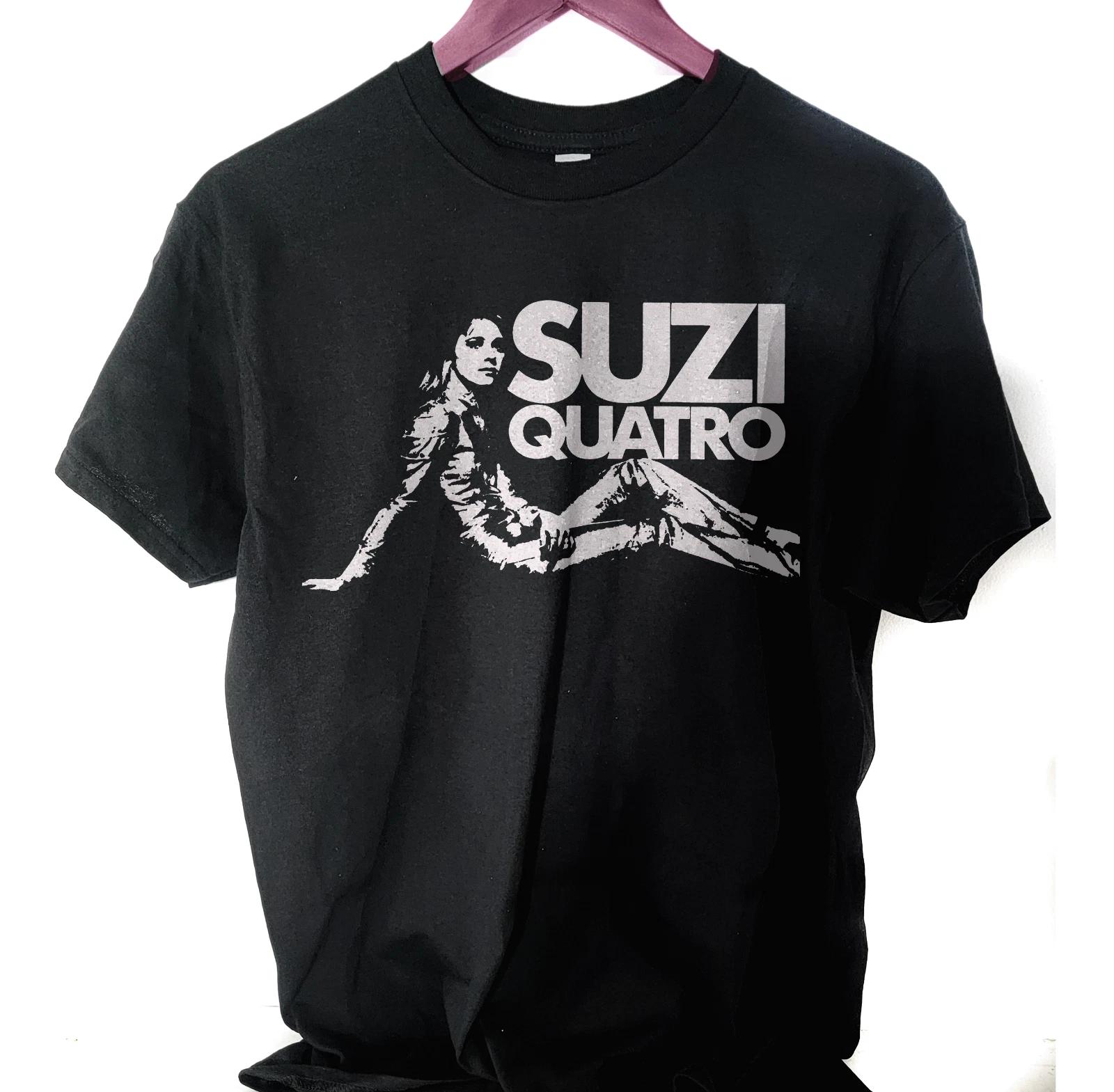 Suzi Quatro tee T-Shirt T T-Shirt short sleeve screen print 4XL