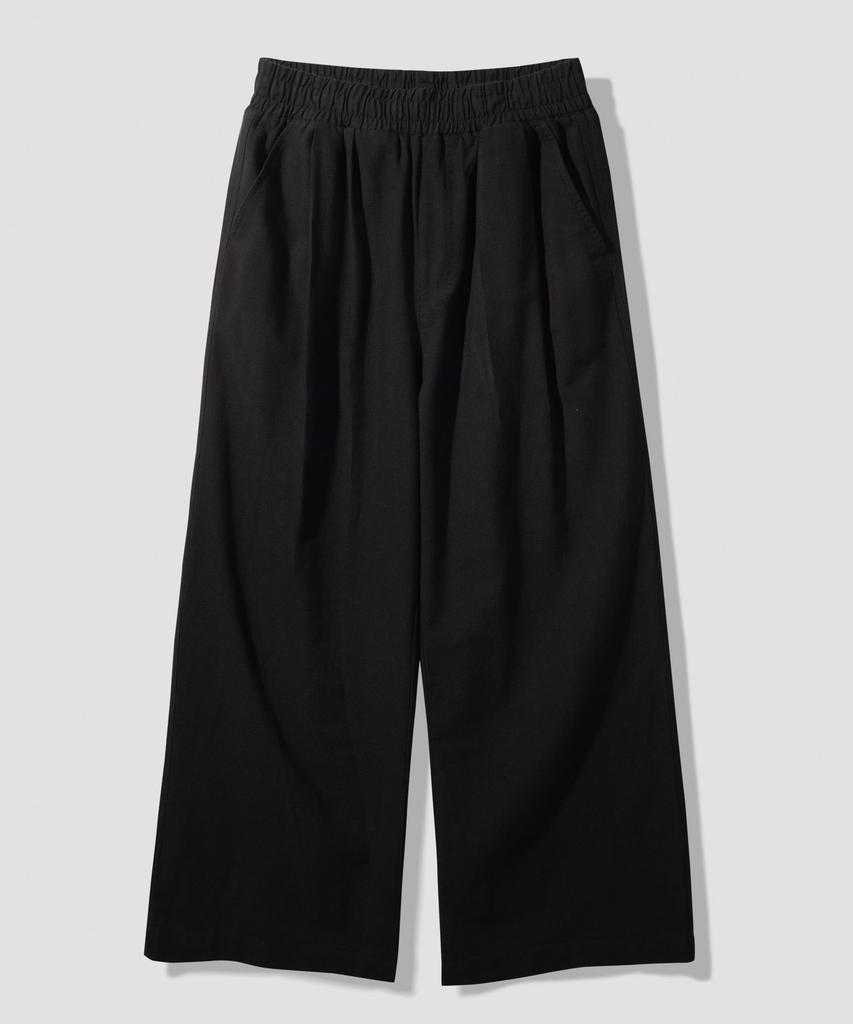 PERSTEP Cool Mix Linen-Like Flare Fit Long Pants Black Khlp4703