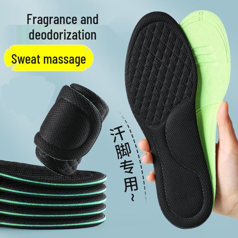 Stepping-on-Air Mugwort Deodorizing Insoles: Super Soft, Shock-Absorbing Cushion for Men and Women, Relieve Foot Pain and Tiredness from Long Standing