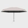 6-Rib Mini Folding Umbrella: Black Glue Sunblock Parasol for Women