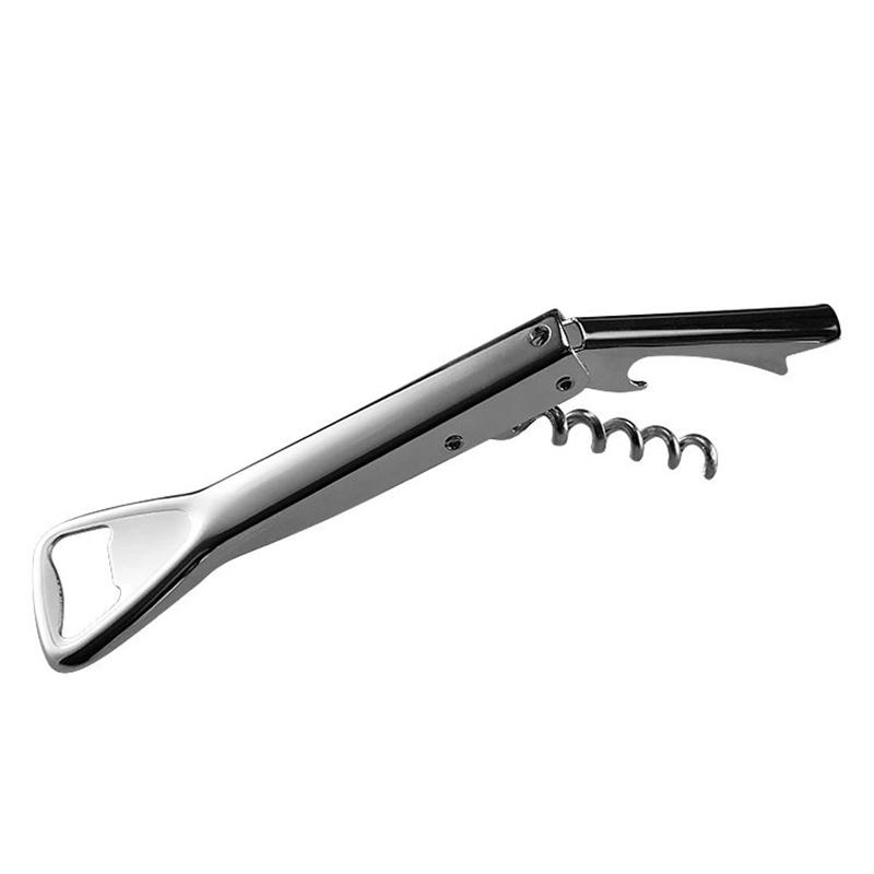 2 In 1 Stainless Steel Red Wine Opener Professional Multifunction Portable Screw Corkscrew Kitchen Bar Tools