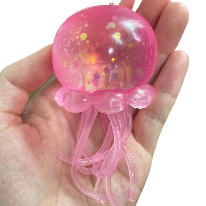 Needoh Jellyfish Maltose Squishy Plaything Plush Colors Cute Jelly Fish Modeling Stress Ease Unwind Fun Toy For Friends Gifts