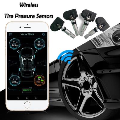 TPMS Tire Pressure Bluetooth 4.0 Tyre Monitoring System APP Display 4 Internal Sensors Support Android IOS
