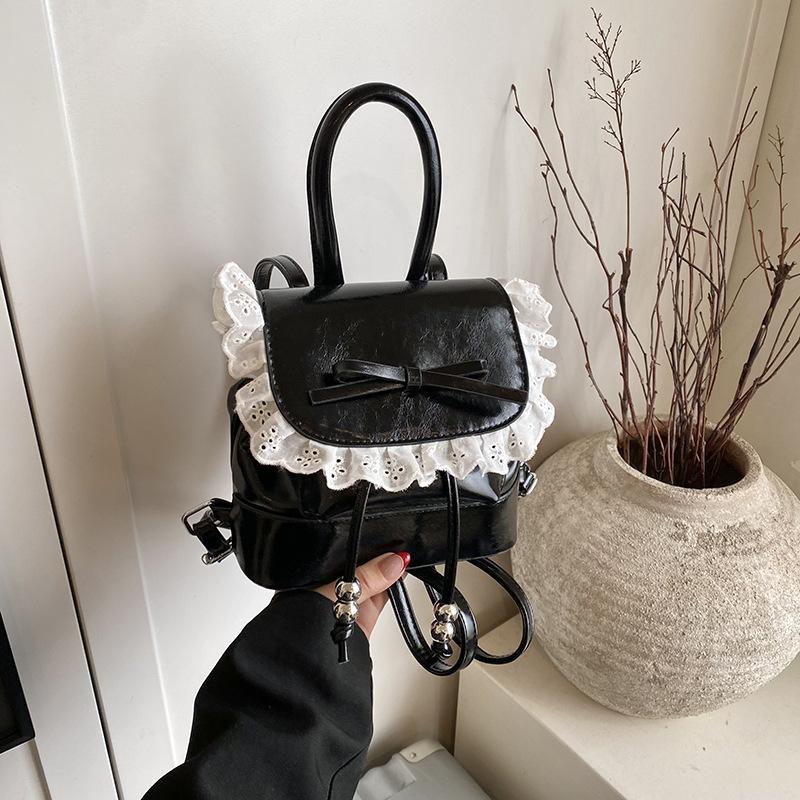 Backpack women's travel lightweight high value 2025 new niche design bow casual schoolbag travel backpack