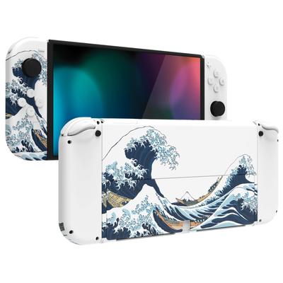 Not the Main Body eXtremeRate Switch Pattern Back Plate for OLED PC Switch Rear Switch Compatible for Switch OLED Handheld Controller Kick Stand and