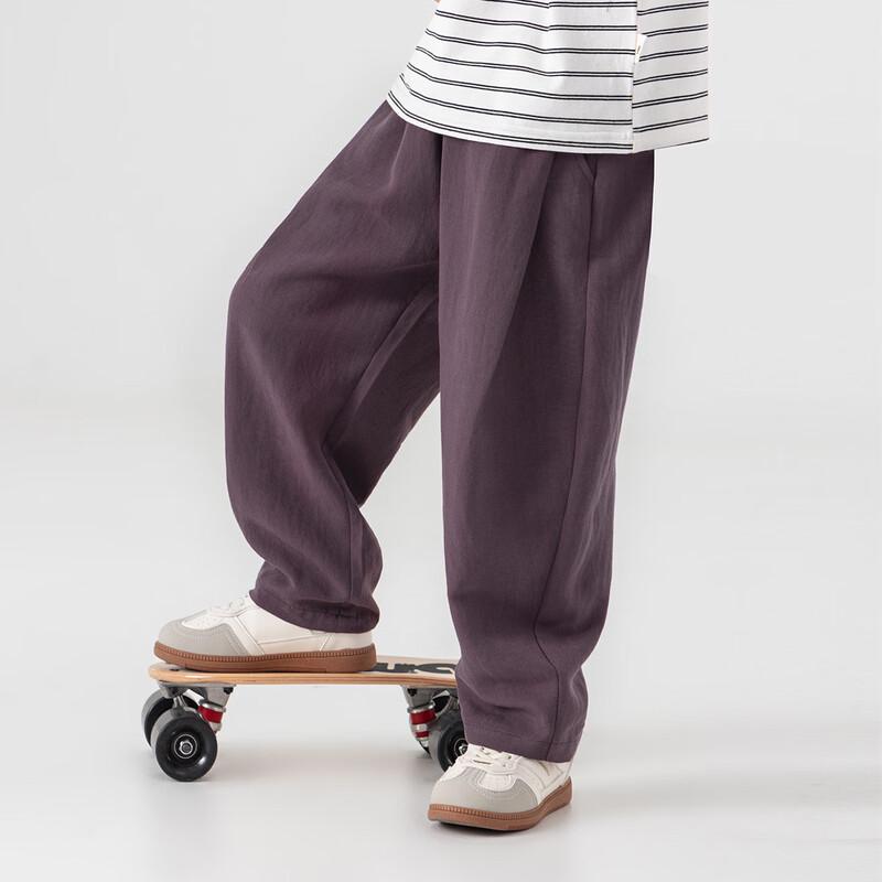 Lehké letní kalhoty pro chlapce z Tencelu a lnu, široké nohavice, zakřivený střih