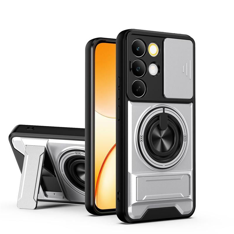 For Realme 15X C85 Pro Case Camera Protection Upright Stand 360° Ring Magnetic Case All-around Shockproof Cover For Realme C85 Pro Phone casing
