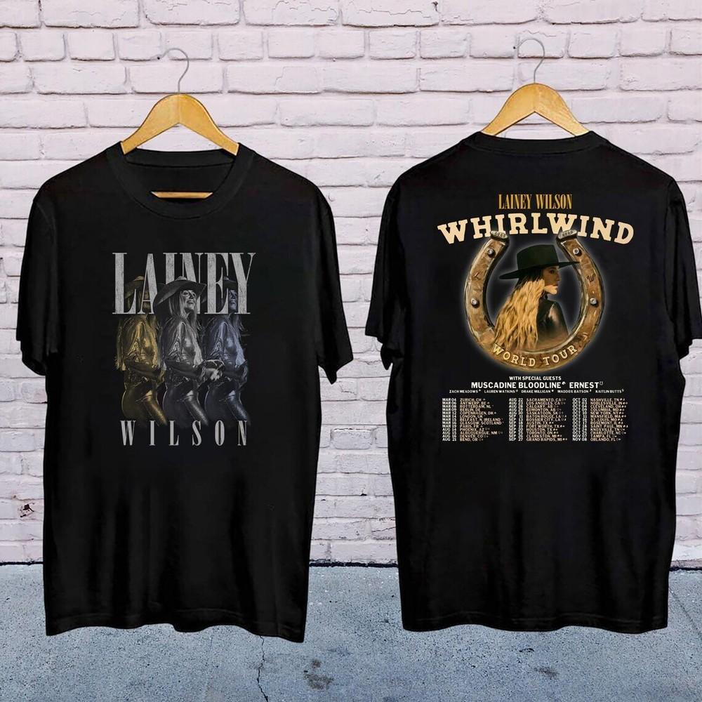 Футболка Lainey Wilson Whirlwind Tour 2025, Унисекс футболка Lainey Wilson Country Music S