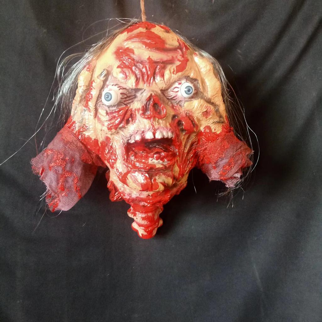 Halloween long-tongue mask doll, bar, haunted house, escape room decoration, event atmosphere props
