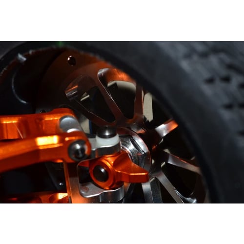 RC Spare Parts Tamiya DT-03 Upgrade Parts Aluminum Front Wheel Hex Adapter with Bearing - 2-Piece Set Blue