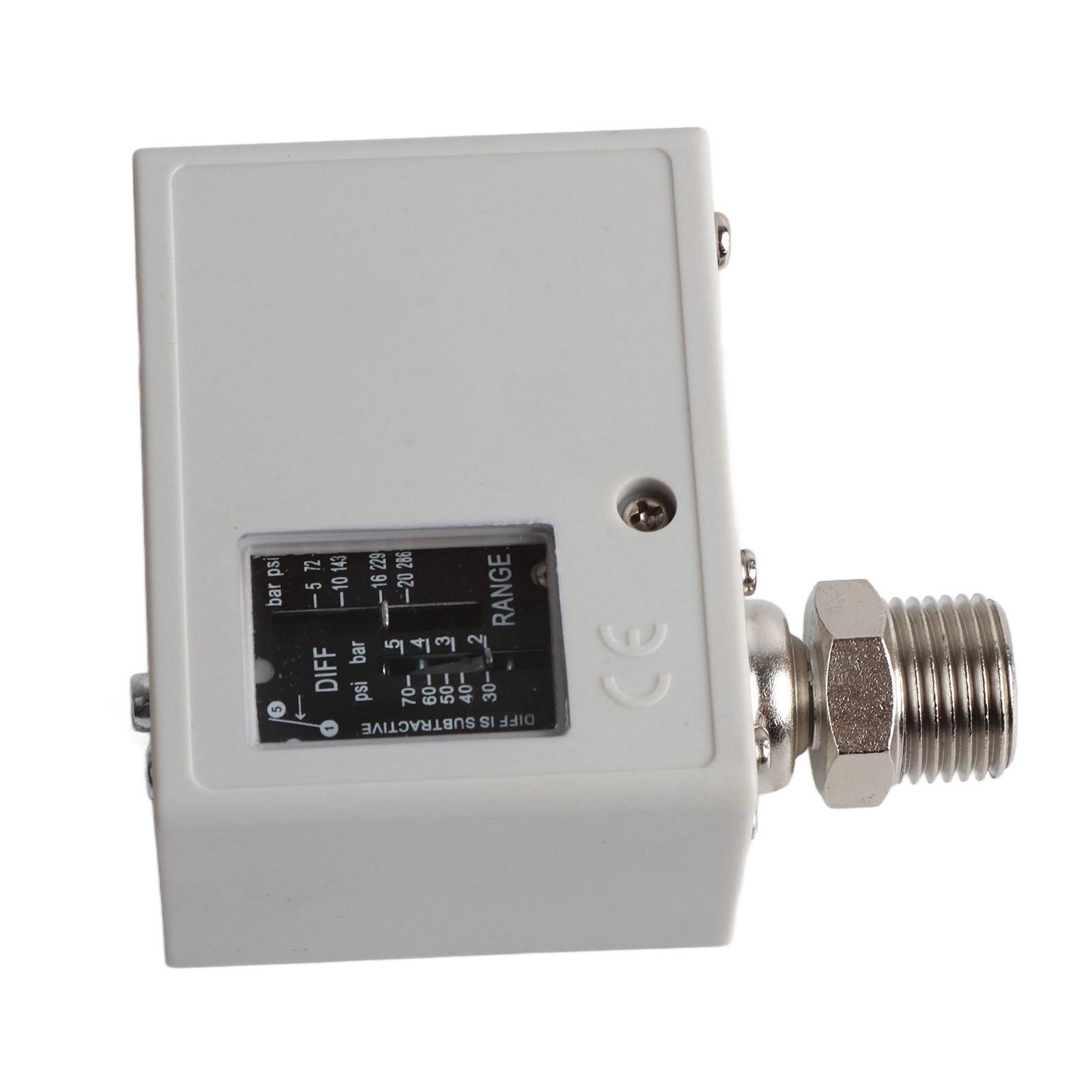 

20KG Pressure Switch Set All Copper Core IP40 Dryer Boiler Water Cooler Pressure Switch AC125V AC250V 1 2in Connector